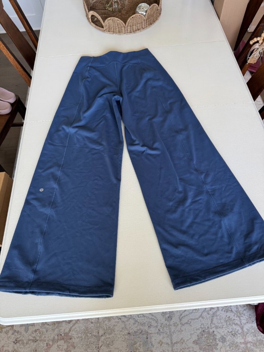 Lululemon Define High-Rise Wide-Leg Pant Luon Blue Twill Size Medium Athleisure - Picture 6 of 9